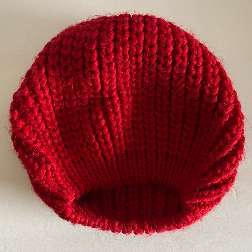 Red Knit Beanie (One Size)